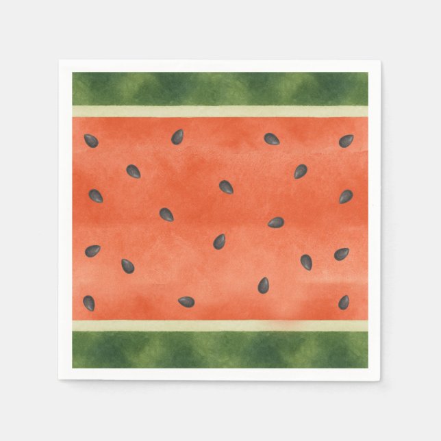 Vattenmelon Hur Du än Skär den Sommarfest Pappersservett (Framsidan)