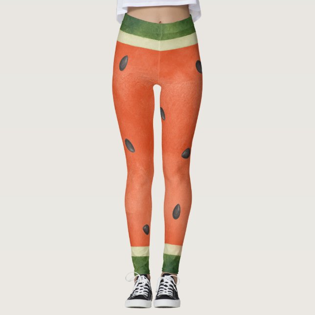 Vattenmelon Hur Du än Skär den Sommarfrukt Leggings (Framsida)