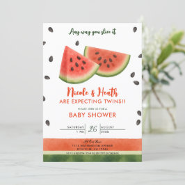 Vattenmelon Hur du än skär det Baby Shower Inbjudningar