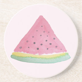 Vattenmelon Illustration Watercolor Hand-målat Underlägg