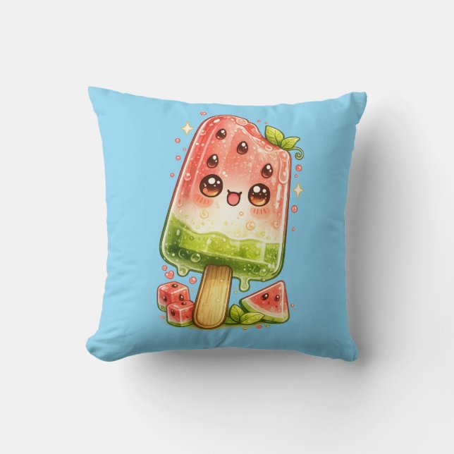 Vattenmelon Is Pop Kawaii Kudd Kudde (Framsida)