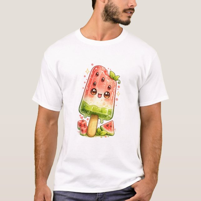 Vattenmelon Is Pop Kawaii T-Shirt (Framsida)
