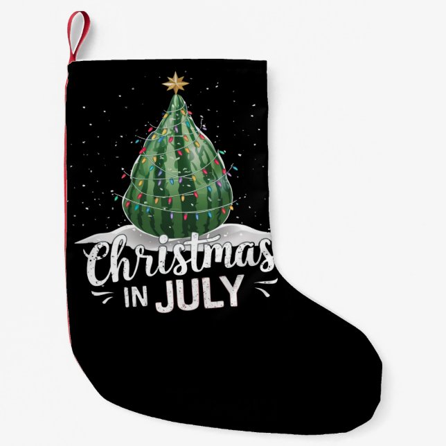 Vattenmelon Julgran Jul i Juli Sommar Liten Julstrumpa (Framsidan)