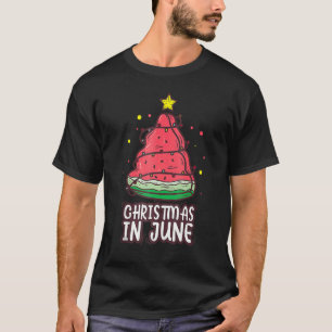 Vattenmelon Julgran jul i juni Julafton L T Shirt