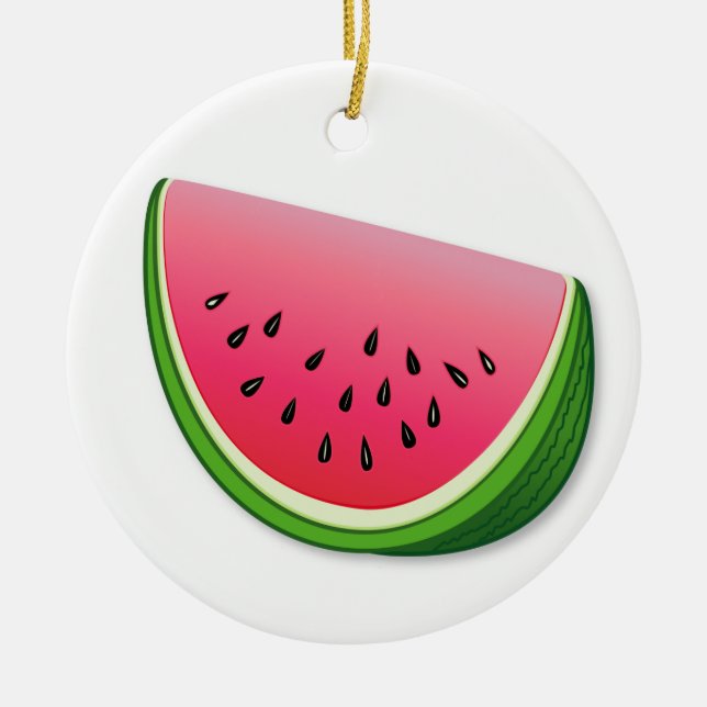 Vattenmelon Julgransprydnad Keramik (Framsidan)