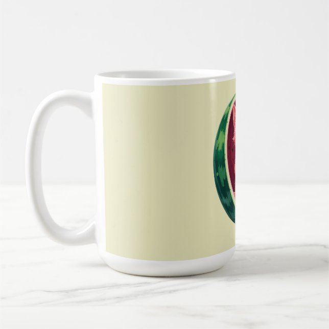 Vattenmelon Katt Kaffepaus Kaffemugg (Vänster)