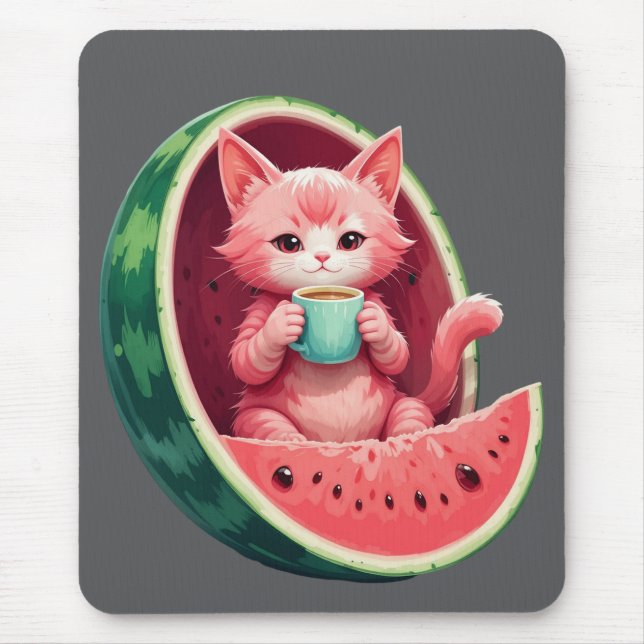 Vattenmelon Katt Kaffepaus Musmatta (Framsidan)