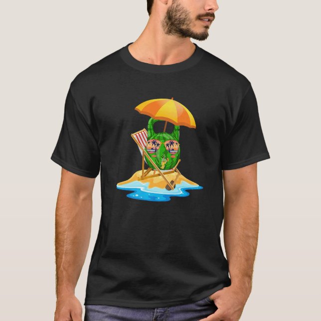 Vattenmelon Kettlebell Styrkelyft Träning  Gym T Shirt (Framsida)