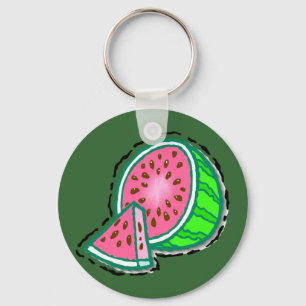 Vattenmelon Keychain (MÖRK) Nyckelring