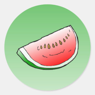 Vattenmelon - Klassisk rund etikett