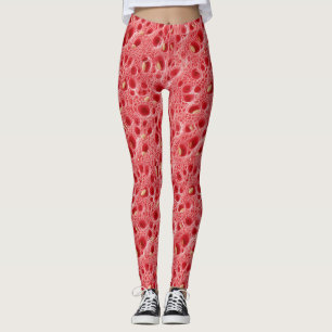Vattenmelon Kött Textur Mönster Leggings