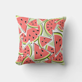 Vattenmelon kvadratisk grönt kudde