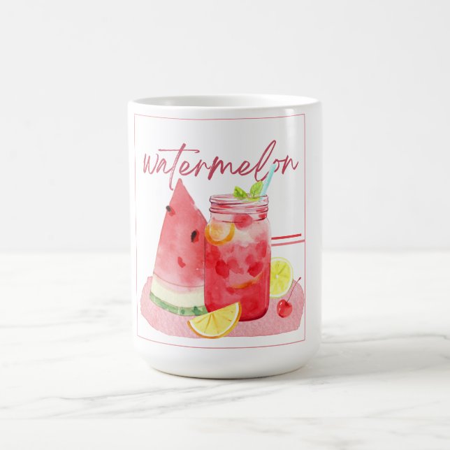 Vattenmelon Lemonad Vattenfärgskonst Kaffemugg (Center)