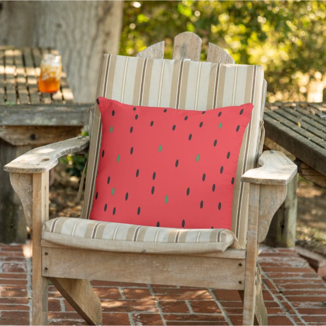 Vattenmelon Ljust Rött Kött Mönster Kudde (Stol)
