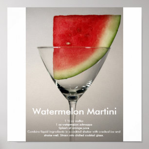 Vattenmelon Martini Poster