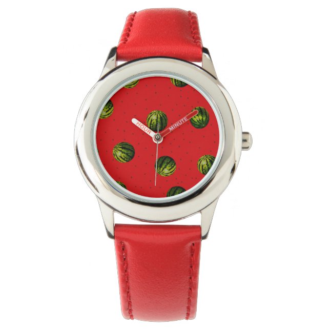 Vattenmelon med fröer Mönster Armbandsur (Framsida)