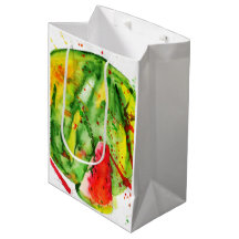 Vattenmelon med ljusa vattenfärger i abstrakt