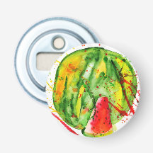 Vattenmelon med ljusa vattenfärger i abstrakt