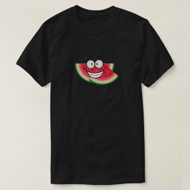 Vattenmelon med lustig ansikte t shirt (Design framsida)