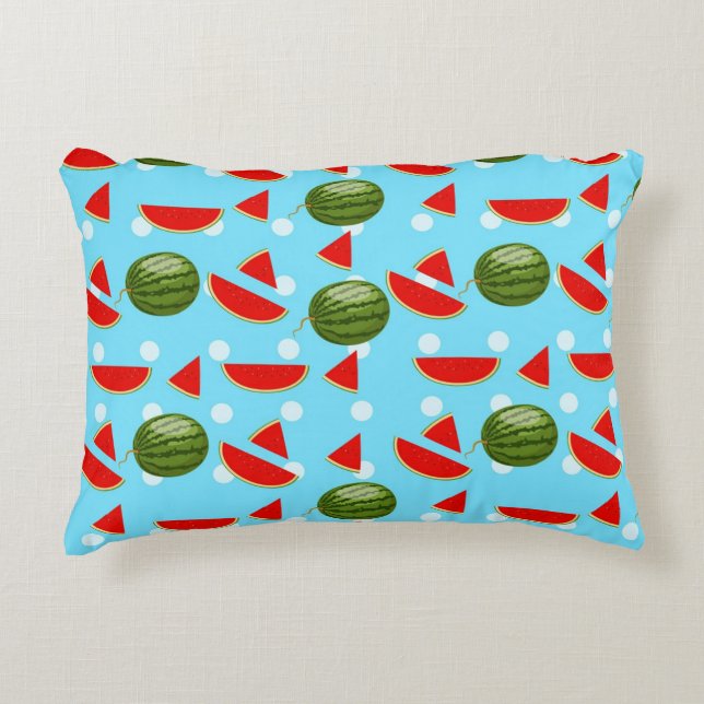 vattenmelon Med Skiva Prydnadskudde (Framsidan)