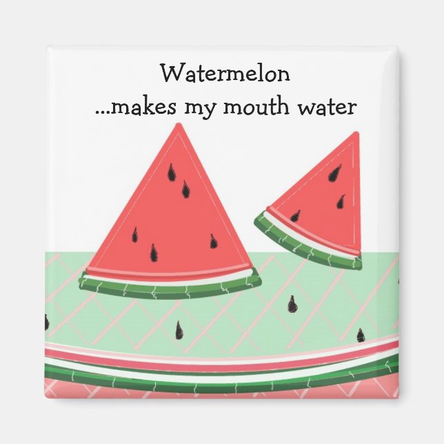 Vattenmelon med text magnet (Framsidan)