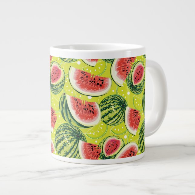 Vattenmelon Mönster 2 Jumbo Mugg (Framsida höger)