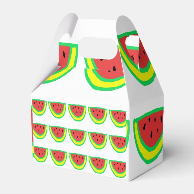 Vattenmelon Mönster Baby Shower Födelsedagar Söt Presentaskar (Framsidan Sidan)