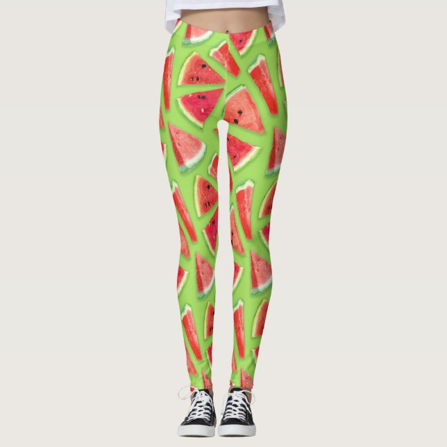 Vattenmelon Mönster Creation 3 Leggings (Framsida)