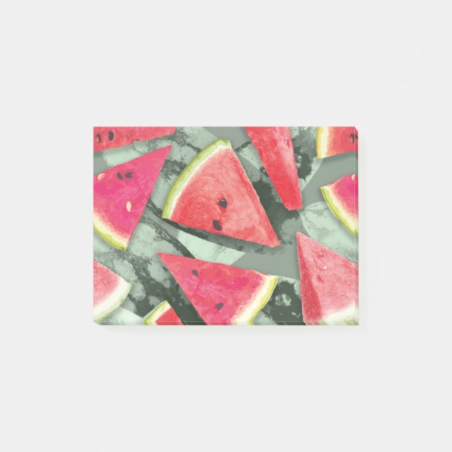 Vattenmelon Mönster Creation 4 Post-it Block (Framsida)