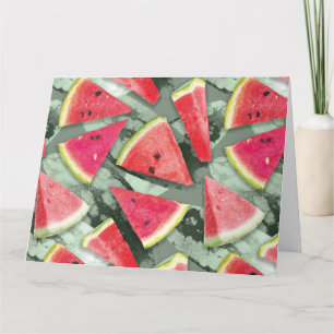 Vattenmelon Mönster Creation 4 Tack Kort