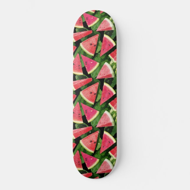 Vattenmelon Mönster Creation 5 Mini Skateboard Bräda 18,5 Cm (Framsida)
