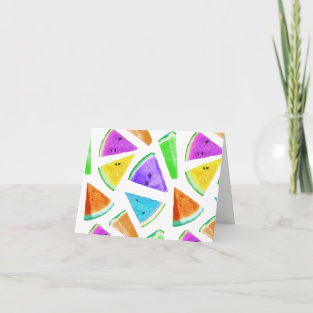 Vattenmelon Mönster Creation 6 Tack Kort (Framsida)