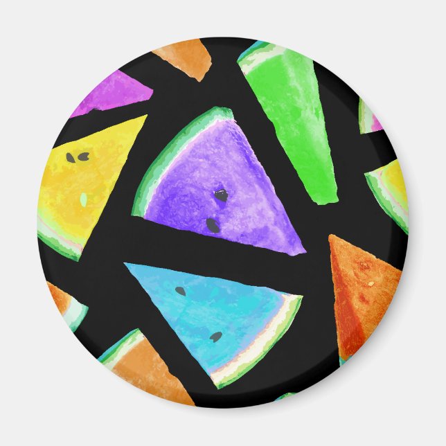 Vattenmelon Mönster Creation 7 Magnet (Framsidan)