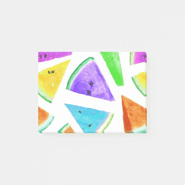 Vattenmelon Mönster Skapande 6 Post-it Block (Framsida)