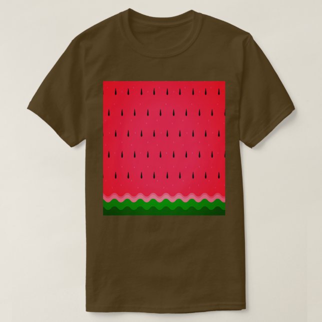 Vattenmelon Mönster Sommar Fruit Food T Shirt (Design framsida)