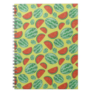 Vattenmelon Mönster Spiral Anteckningsbok