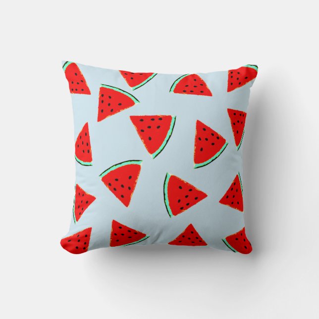 Vattenmelon Mönster Triangles Kudde (Framsida)