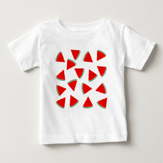 Vattenmelon Mönster Triangles T Shirt (Framsida)