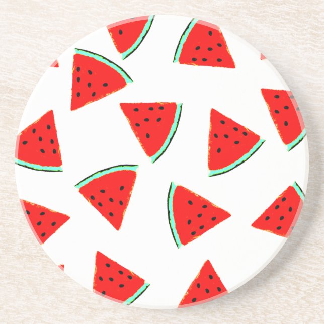 Vattenmelon Mönster Triangles Underlägg (Framsidan)