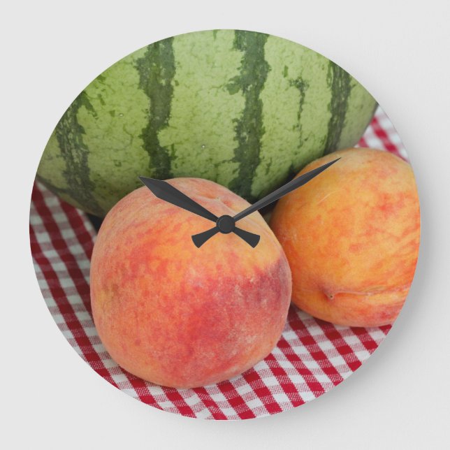 Vattenmelon N Two Peacher Stor Klocka (Framsida)