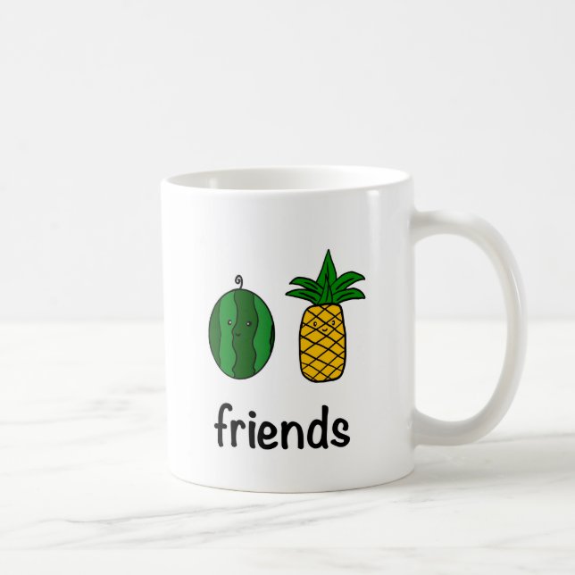 Vattenmelon och ananas vänner Kaffe Mugg (Höger)