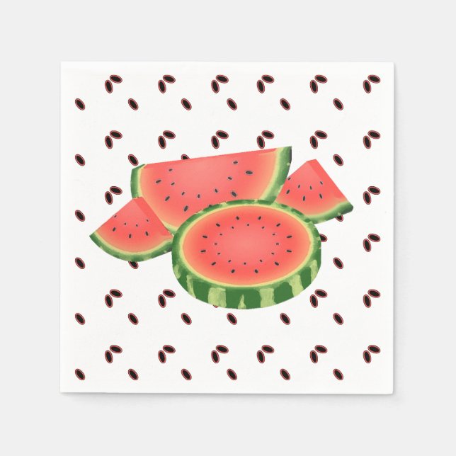 Vattenmelon och frön Picnic Pappersservett (Framsidan)