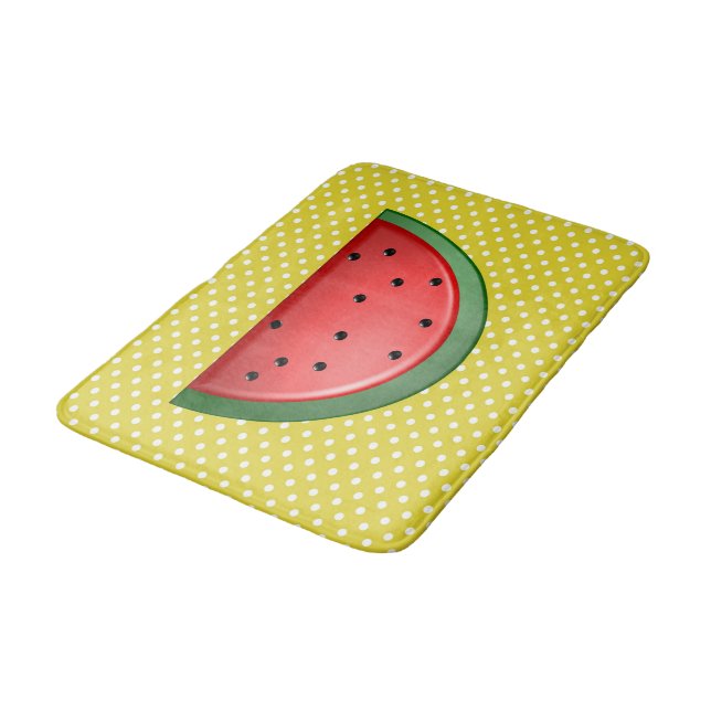 Vattenmelon och Polka dots Badrumsmatta (Vinklad)