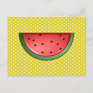 Vattenmelon och prickar vykort
