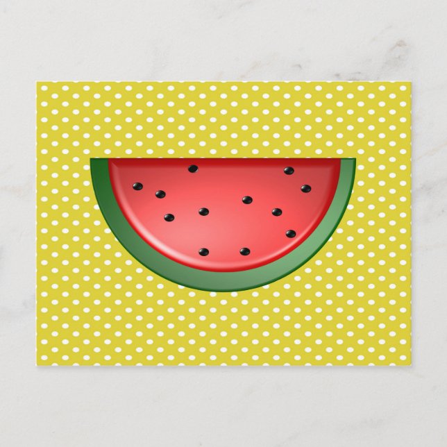 Vattenmelon och prickar vykort (Framsida)