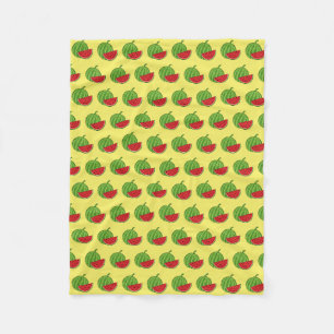 Vattenmelon och segment fleecefilt