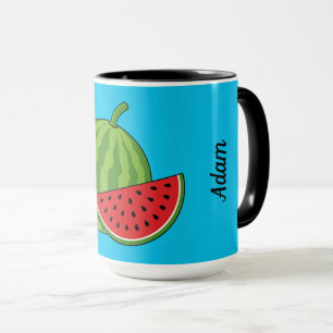Vattenmelon och segment Lägg till ditt namn Mugg