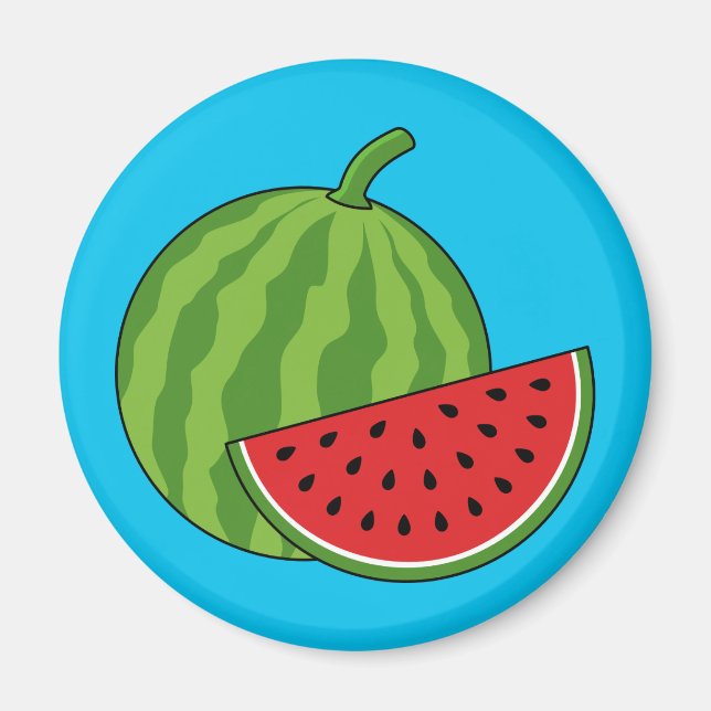 Vattenmelon och segment magnet (Framsidan)