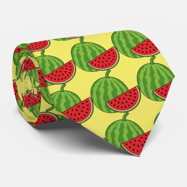 Vattenmelon och segment slips (Rullad)