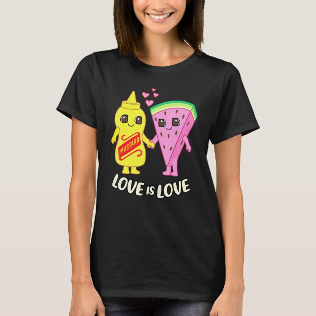 Vattenmelon och senap av senap och vattenmelon t shirt (Framsida)